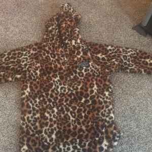 Pink Victoria Secret’s Leopard fluffy Jacket